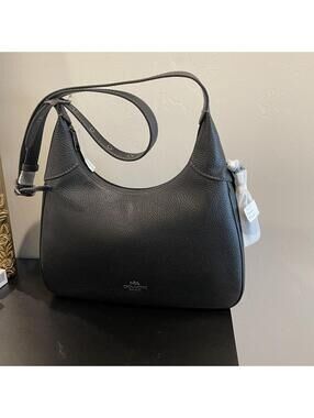 Coach Lux Pebble Ella Shoulder Bag Black - NWT
